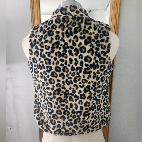 Leopard faux fur vest - Picture 2 of 8